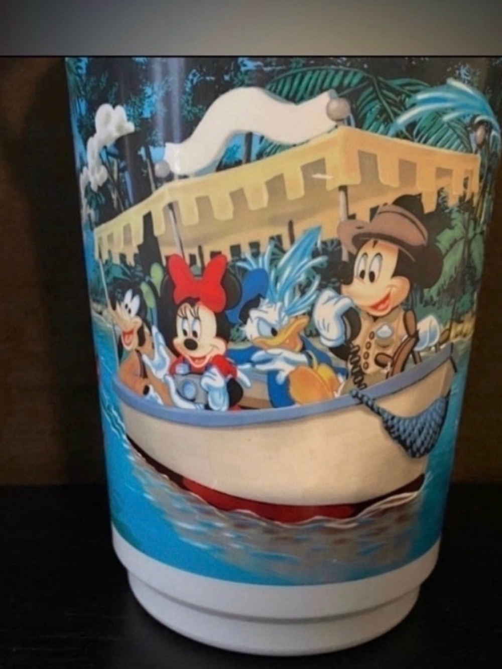 Vintage 90s Disney Jungle Cruise Popcorn Bucket w Lid Theme Park Collectible ‘92 - Picture 2 of 3